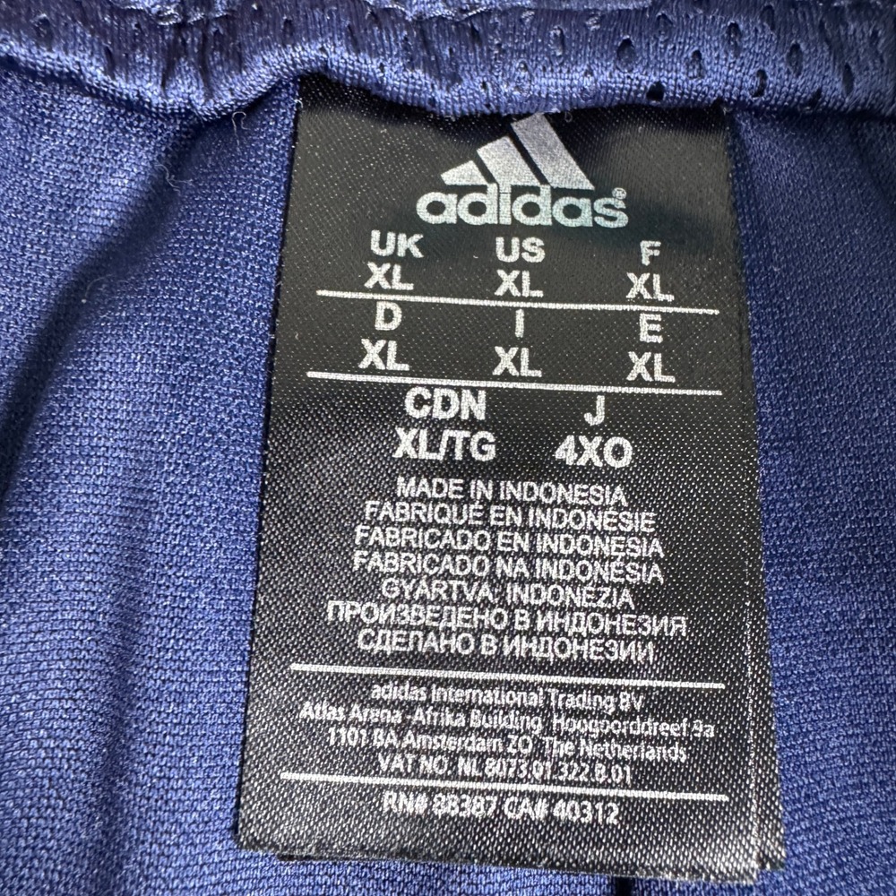 Adidas‎ Basketball Mesh Pants XL 4XO Navy Blue White Stripe Athletic Drawstring - Picture 7 of 12